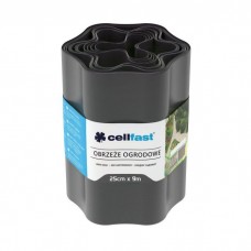 Садова огорожа Cellfast стрічка газонна, бордюрна, хвиляста, 25смх9м, зграфіт (30-054)