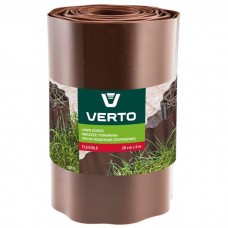 Садова огорожа Verto стрічка газонна, бордюрна, хвиляста, 20смх9м, коричнева (15G515)