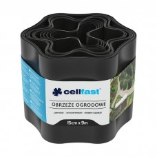 Садова огорожа Cellfast газонна, бордюрна, хвиляста, 15смх9м, чорний (30-032H)