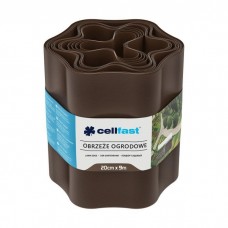 Садова огорожа Cellfast газонна, бордюрна, хвиляста, 20смх9м, коричневий (30-013H)