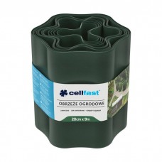 Садова огорожа Cellfast газонна, бордюрна, хвиляста, 20смх9м, темно-зелений (30-023H)