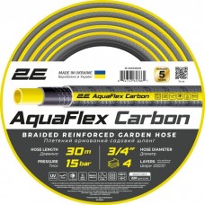 Шланг для поливу 2E AquaFlex Carbon 3/4", 30м, 4 шари, 20бар, -10+60°C (2E-GHE34GE30)
