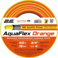 Шланг для поливу 2E AquaFlex Orange 3/4", 50м, 4 шари, 20бар, -10+60°C (2E-GHE34OE50)