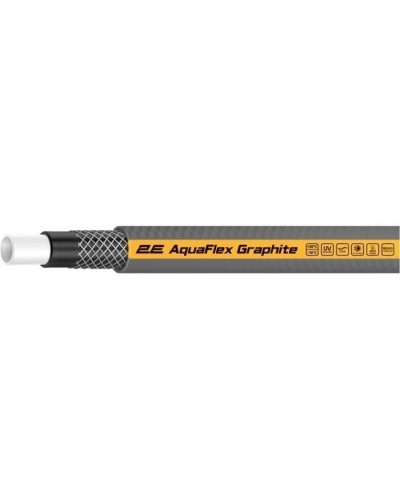 Шланг для поливу 2E AquaFlex Graphite 1/2", 50м, 4 шари, 20бар -10+50°C (2E-GHC12C50)