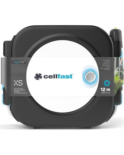 Шланг для поливу Cellfast на катушці ERGO XS, 10+2м, шланга 3/8", комплект конекторів та зрошувач ERGO (55-400)