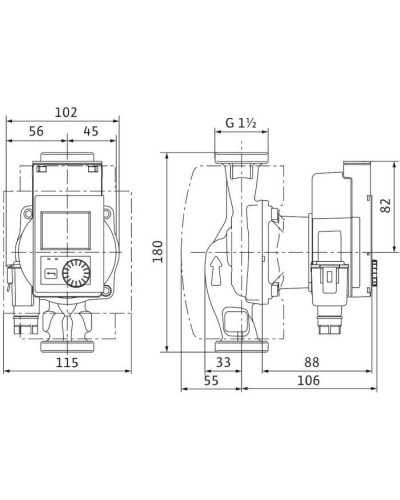 Циркуляційний насос Wilo Stratos PICO 25/0.5-4, 1/2", 10 бар, 180 мм, 20 Вт (4244393)