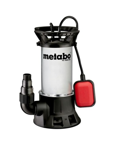 Заглибний насос Metabo PS 18000 SN для брудної води, 1000Вт, 19куб/год, внутрішня різьба 1", 1/2" (0251800000)