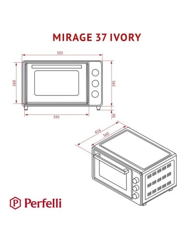 Електропіч Perfelli MIRAGE 37 IVORY