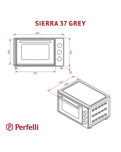 Електропіч Perfelli SIERRA 37 GREY