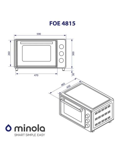 Електропіч Minola FOE 4815 WH
