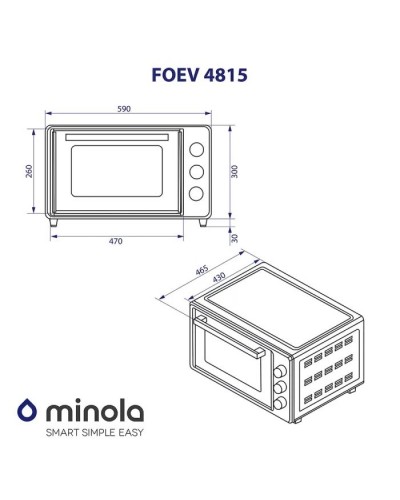 Електропіч Minola FOEV 4815 GR