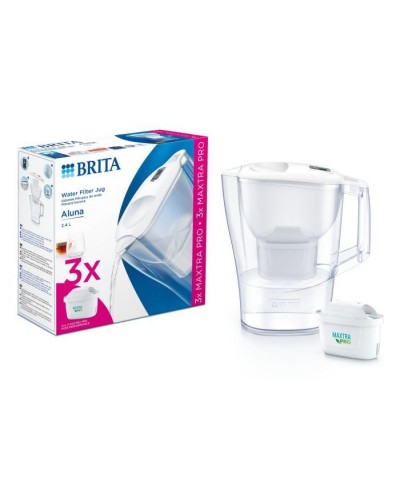 Фільтр-глечик Brita Aluna Memo MXPro 2.4л (1.4л очищеної води) з фільтр-картриджем 3шт, білий (1053054)