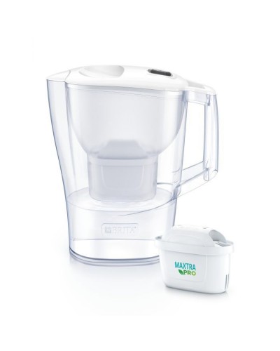 Фільтр-глечик Brita Aluna Memo MXPro 2.4л (1.4л очищеної води) з фільтр-картриджем, білий (1052801)
