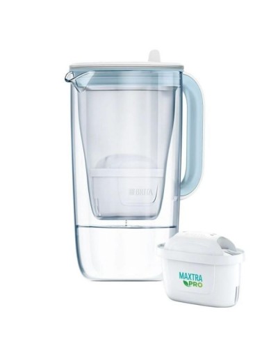 Фільтр-глечик Brita Glass Jug One скляний 2.5л (1.7л води) з фільтр-картриджем, синій (1050452)