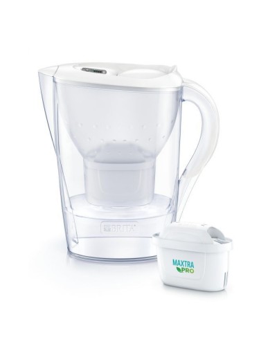 Фільтр-глечик Brita Marella Memo MXPro 2.4л (1.4л води) з фільтр-картриджем 3шт, білий (1052791)
