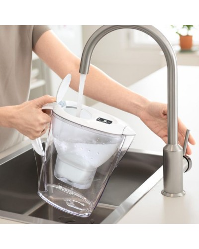 Фільтр-глечик Brita Marella Memo MXPro 2.4л (1.4л води) з фільтр-картриджем 3шт, білий (1052791)