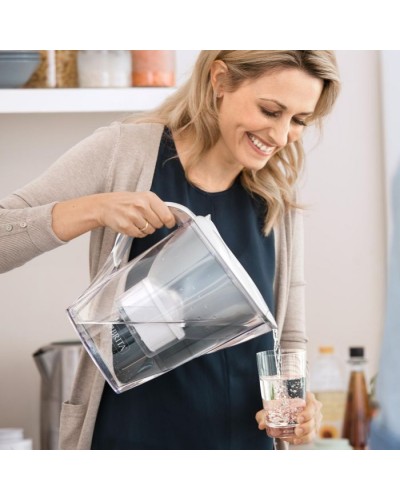 Фільтр-глечик Brita Marella Memo MXPro 2.4л (1.4л води) з фільтр-картриджем 3шт, білий (1052791)