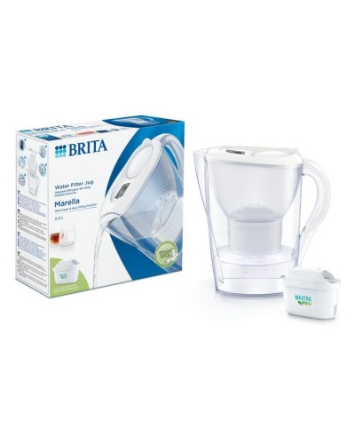 Фільтр-глечик Brita Marella Memo MXPro 2.4л (1.4л води) з фільтр-картриджем, білий (1052789)