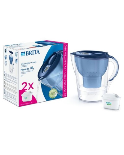 Фільтр-глечик Brita Marella XL Memo MXPro 3.5л (2л води) з фільтр-картриджем 2шт, синій (1052786)