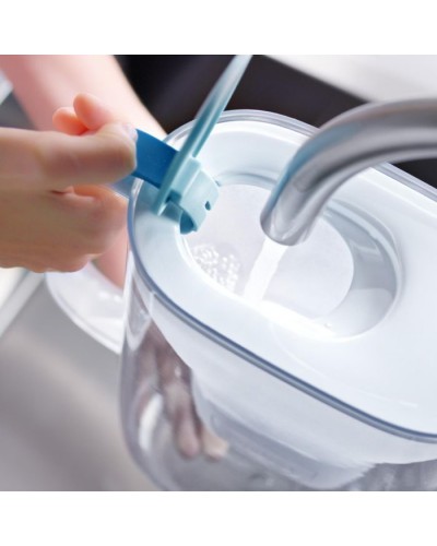 Фільтр-глечик Brita Style LED MXPro 2.4л (1.4л очищеної води) з фільтр-картриджем, синій (1052807)