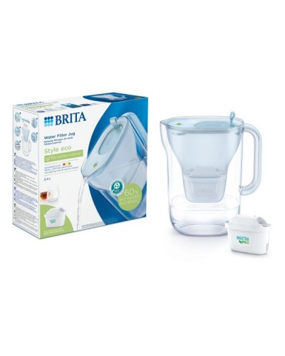Фільтр-глечик Brita Style LED MXPro 2.4л (1.4л очищеної води) з фільтр-картриджем, синій (1052807)