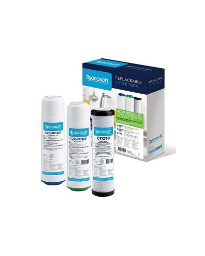 Картридж для фільтра глечика Ecosoft Комплект картриджів Ecosoft 1-2-3 Premium, видаляє жорсткість, х (CRV3ECO)