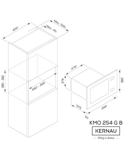 Мікрохвильова піч Kernau KMO 254 G B