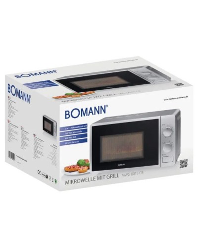Мікрохвильова піч Bomann MWG 6015 CB silver (MWG6015CB silver)