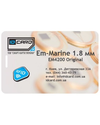 Смарт-карта EM-Marine 1,8 мм Clamshell (Original EM4200 чип) (01-029)