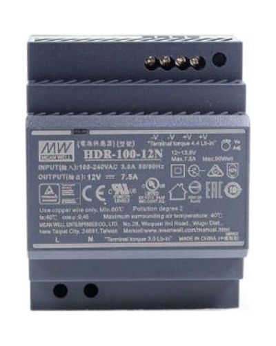 Блок живлення для систем відеоспостереження MeanWell HDR-100-12N