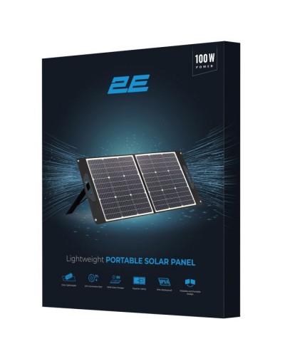 Портативна сонячна панель 2E 100 Вт, 2S, 3M Anderson, QC3.0, 24 Вт+Type-C 45 Вт (2E-PSPLW100)