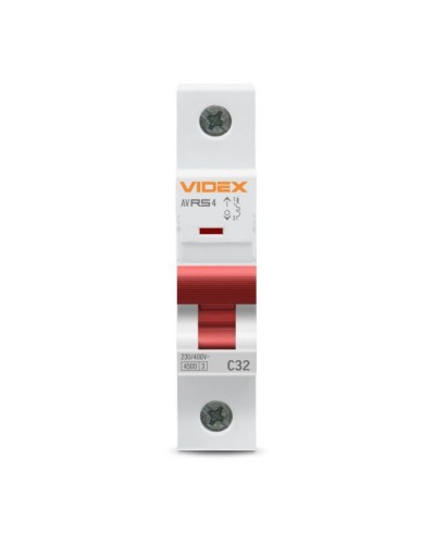 Автоматичний вимикач Videx RS4 RESIST 1п 32А С 4,5кА (VF-RS4-AV1C32)