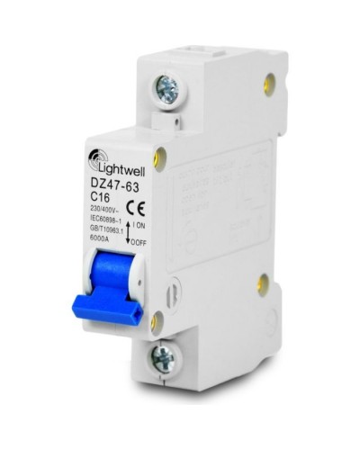 Автоматичний вимикач Lightwell MCB 1P 16A