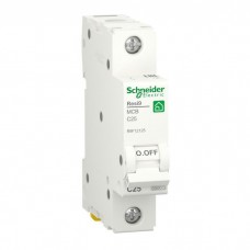 Автоматичний вимикач Schneider Electric RESI9 6kA 1P 25A C (R9F12125)