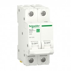 Автоматичний вимикач Schneider Electric RESI9 6kA 2P 63A С (R9F12263)