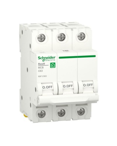 Автоматичний вимикач Schneider Electric RESI9 6kA 3P 63A C (R9F12363)