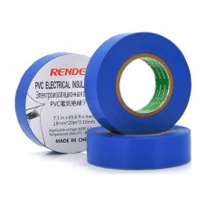 Ізоляційна стрічка Render 0.10мм*18мм*20м Blue, temp-10+80°С, 2000V, 10 шт. (0,10мм*18мм*20м-Bl)