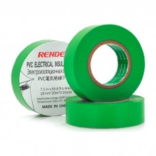 Ізоляційна стрічка Render 0.19мм*16мм*7м Green, temp-10+80°С, 2000V, 10 шт. (0,19мм*16мм*7м-G)