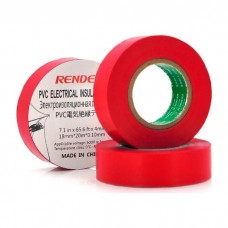 Ізоляційна стрічка Render 0.19мм*16мм*7м Red, temp-10+80°С, 2000V, 10 шт. (0,19мм*16мм*7м-R)