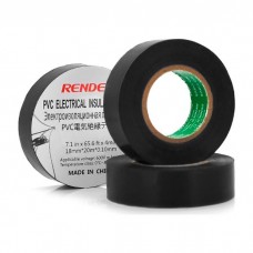 Ізоляційна стрічка Render 0.19мм*16мм*7м Black, temp-10+80°С, 2000V, 10 шт. (0,19мм*16мм*7м-Bk)