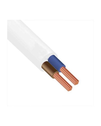 Кабель силовий ЗЗКМ 2х0.5 кв.мм гибкий, плоский, 100м (ШВВП 2x0,5 ECG)