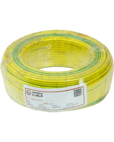 Кабель силовий мідь, одножильний, 6 мм, 100м=1бхт HiSmart (EL240142)