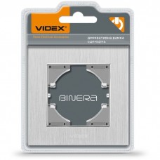Рамка Videx BINERA сріблястий алюміній одинарні (VF-BNFRA1H-SL)