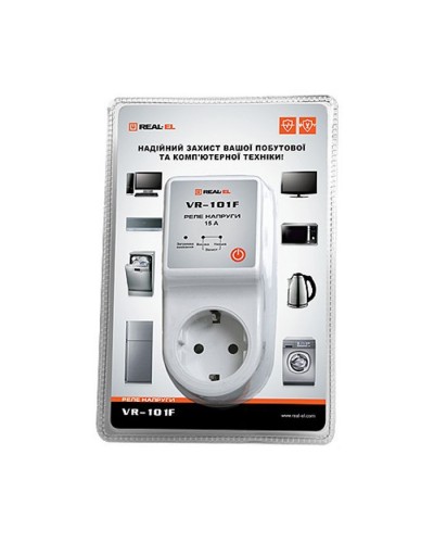 Реле напруги REAL-EL VR-101F, white (EL122300009)