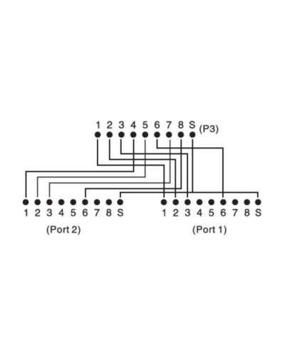 Розгалужувач Digitus витой пары, STP, cat.5e, 1x2RJ-45 (DN-93904)