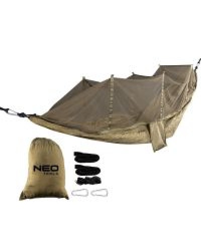 Гамак Neo Tools із москітною сіткою 330х140 см Зелений (63-123)