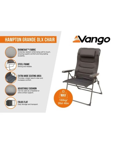 Крісло складане Vango СтілHampton Grande DLX Chair Excalibur (CHRHAMPTOE27A3T) (930851)