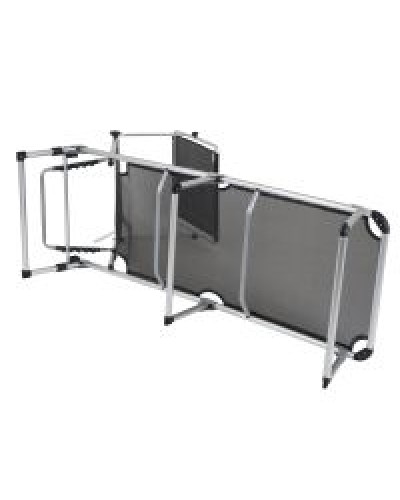Розкладачка Bo-Camp Sun Lounger With Sunscreen 5 Positions Чорна (1304460)