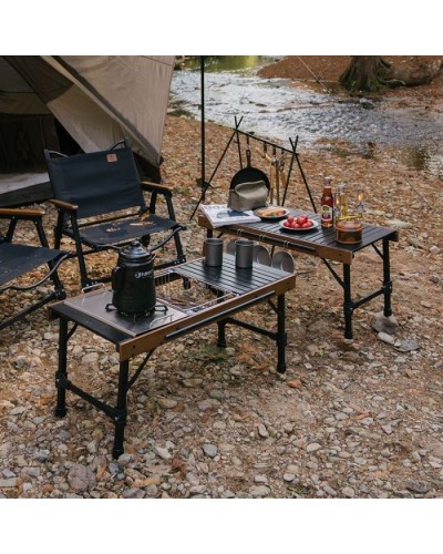 Туристичний стіл Naturehike комбінований NH21JU011 алюміній / бук (6927595797808)