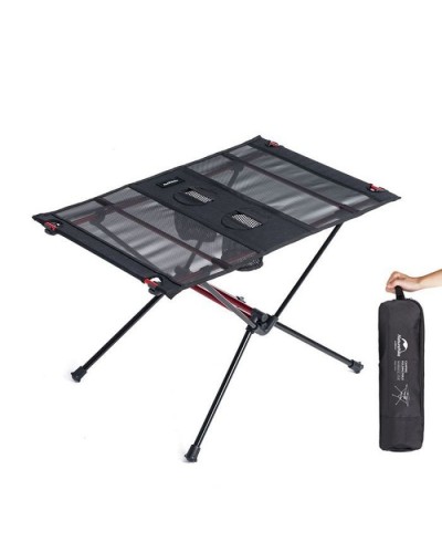 Туристичний стіл Naturehike полегшений NH19Z027-Z сітка/ карбон чорний (6976023920400)